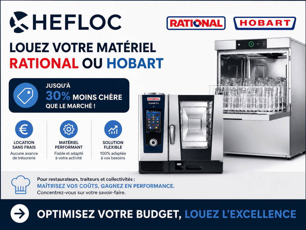 Location de matériel professionnel RATIONAL et HOBART : la solution économique avec CHEFLOC
